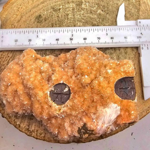 Nature Honey Crystal Cluster Hand Carved 4" Mountain House Figure - Picture 8 of 10